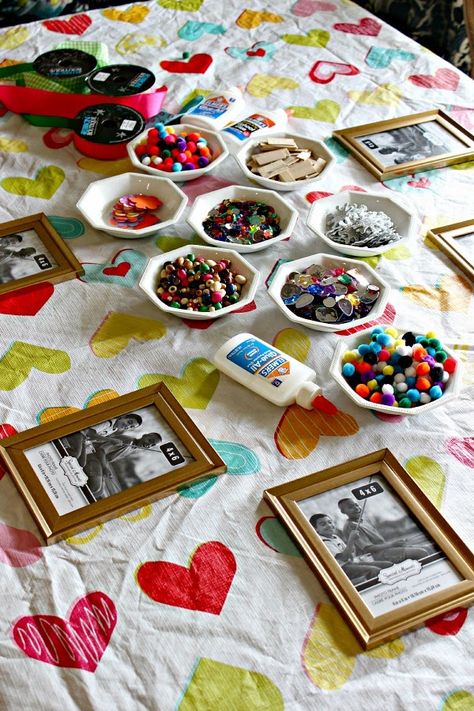 Girl's Birthday Party, Slumber Party Craft Ideas || Sleepover Activities || DIY Personalized Frames from the Dollar Store Birthday Parties, Birthday Party Crafts, Birthday Party Activities, Kids Birthday Party, Party Activities, Birthday Party, Slumber Party Crafts, Girls Birthday Party, Birthday Crafts