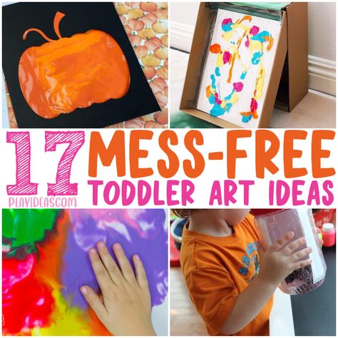 Diy, Sensory Crafts, Mess Free Toddler Activities, Mess Free Craft, Toddler Arts And Crafts, Mess Free Painting Toddlers, Crafts For Kids, Easy Toddler Activities, Preschool Crafts