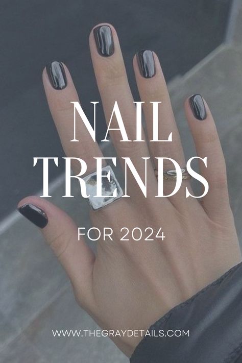 Black Nail, Nail Art Designs, Design, Gray Nails, New Nail Trends, Nail Color Trends, Nail Colors, Nail Trends, Trendy Nails