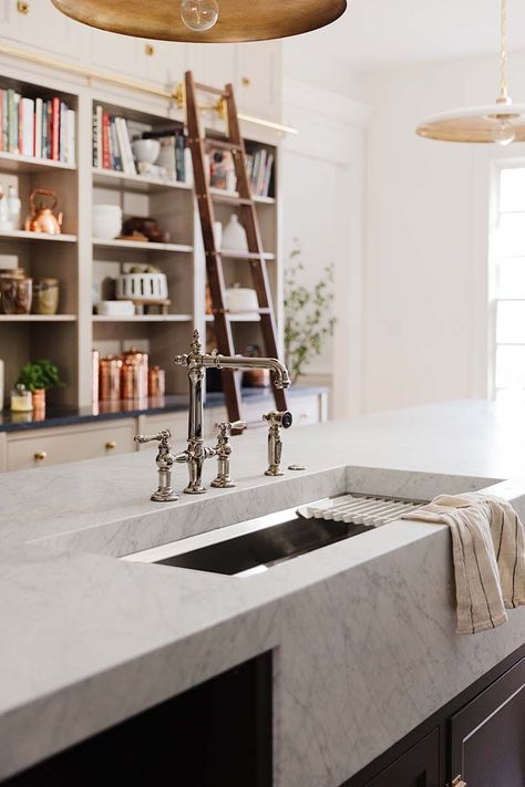 Everything AND the Kitchen Sink: All of the plumbing fixtures we have in our kitchen - Chris Loves Julia Kitchen Sink, Sink In Island, Kitchen Island With Sink, Kitchen Sink Design, Kitchen Renovation, Kohler Kitchen Sink, Kitchen Fixtures, Kitchen Remodel, Kohler Sink