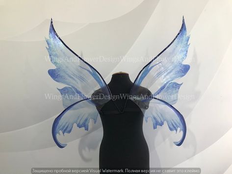 Blue Fairy Wings Butterfly Wings Elf Wings Wings Photo | Etsy Inspiration, Art, Theatre, Blue Fairy Costume, Water Fairy Costume, Butterfly Fairy, Fairy Wings Drawing, Fairy Cosplay, Blue Fairy