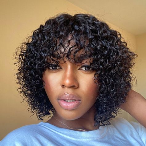 Distance, Short Hair Styles, Curly, Curly Hair Videos, Peinados, Wigs, Short Hair Wigs, Short Curly Cuts, Black Natural Hairstyles