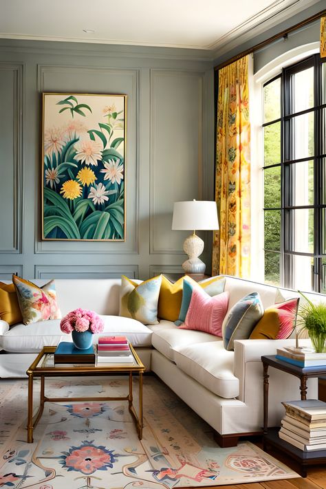 How to Decorate in a Maximalist Style Inspiration, Interior, Home Décor, Living Room Color Schemes, Bright Living Room Decor, Living Room Decor Eclectic, Living Room With Color, Living Room Decor, Bold Living Room