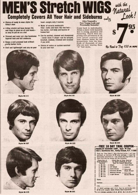 Vintage Hair Adverts: 1960s-70s Products, Styles and Tragic Cuts - Flashbak Vintage, Casual, Big Hair, Vintage Fashion, Hippies, 60s Men, 70s Hair Men, 70s Hair, 60s Hair