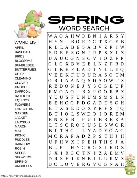 Ideas, Art, Spring Word Search, April Activities, Free Printable Word Searches, Kids Word Search, Spring Educational Activities, Activity Sheets, 3rd Grade Words