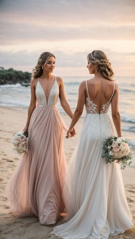 Your seaside wedding deserves a dress as beautiful as the ocean. Dive into our collection of inspiring beach wedding dress ideas. 👰🏖️ Which gown will make your heart skip a beat? #BeachBride #WeddingDreams #DressedInDreams #BridalGown #WeddingGoals" Wedding Dress, Suits, Beach Bridal Gown, Beach Wedding Dress Boho, Beach Bridesmaid Dresses, Beach Wedding Dress Boho Bohemian, Beach Wedding Dress, Beach Wedding Gown, Beach Theme Wedding Dresses