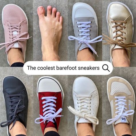 Check out this list of 15 stylish barefoot sneakers that look cool and are better for your feet than Vans or Converse. Footwear, Trainers, Shoes, Boots, Moda, Moda Femenina, Lagenlook, Cute Shoes, Zapatos