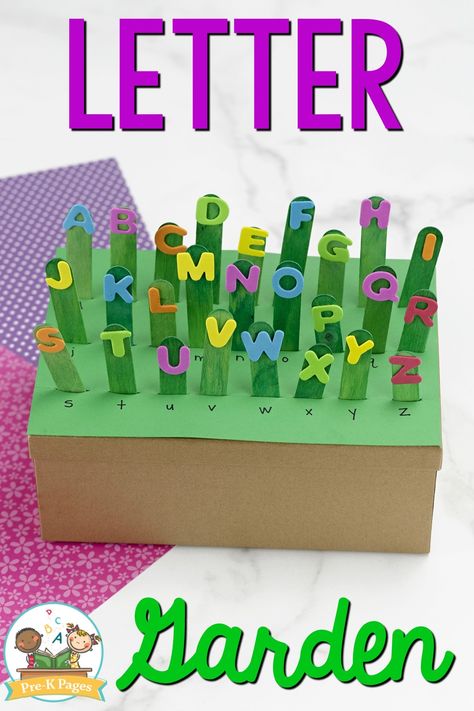 Letter Recognition Activity for Preschool: Alphabet Garden - Pre-K Pages Learning, Kids, Literacy, Logos, Letters, Ideas, Fine Motor, Learning Letters, Having A Blast