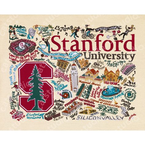 This original design celebrates Stanford University. Go Trees! Our original, licensed designs are printed locally on museum-quality paper with archival inks and assembled by hand in our studio in Petaluma, California. Collegiate Fine Art Prints Magically printed to look like honest-to-goodness embroidery—your friends won’t believe you when you tell them it’s a print! THE IDEAL GIFT: Want that priceless smile from your gift recipient knowing that you just gave the perfect gift? This is it. Ideal Art, College American Football, Standford University, Usa University, Stanford University, College Football, Stanford, Vision Board, Dream College