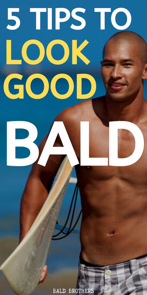 5 Tips on how to look good bald! If you are bald or going bald, then you'll definitely want to read this. #baldtips #howtolookgoodbald #baldmen Fitness, Beard Styles Bald, Beard Styles For Men, Balding Mens Hairstyles, Haircuts For Balding Men, Bald Beard Styles, Bald Men With Beards, Men Tips, Hairstyles For Balding Men