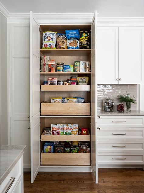 Home, Kitchen Pantry Cabinets, Tall Kitchen Cabinets, Tall Pantry Cabinet, Small Kitchen Pantry, Kitchen Pantry Design, Built In Pantry, Small Pantry Cabinet, Kitchen Remodel