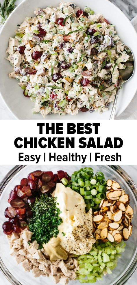 Fresh, Chicken Salad, Healthy Recipes, Summer Salads, Pasta, Brunch, Salad Recipes, Healthy Chicken Salad, Chicken Salad Recipes