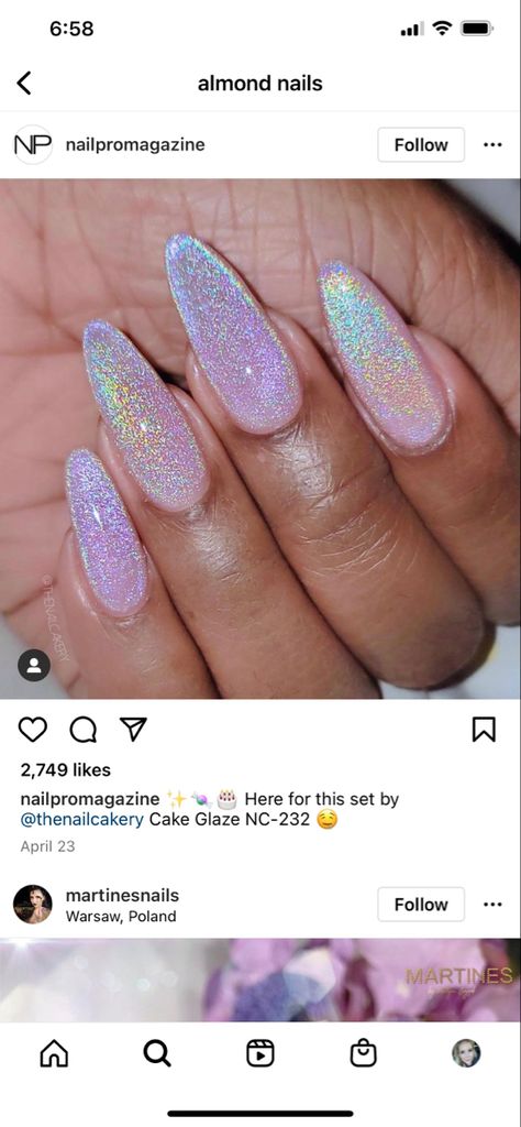 Glow, Prom, Sparkly Nail Designs, Cat Eye Nails Polish, Opal Nails, Cat Eye Nails, Glittery Nails, Shiny Nails Designs, Shiny Nails
