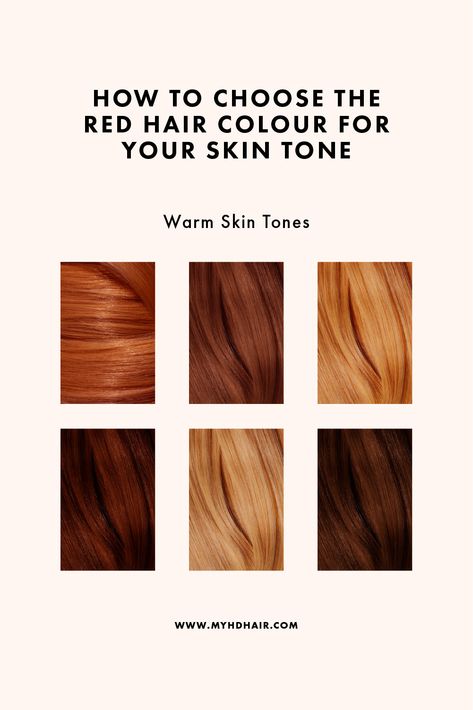 Shades Of Red Hair, Warm Undertone Hair Color, Hair Color For Warm Skin Tones, Light Auburn Hair, Warm Hair Colors, Light Red Hair, Tone Orange Hair, Hair Color For Fair Skin, Natural Red Hair