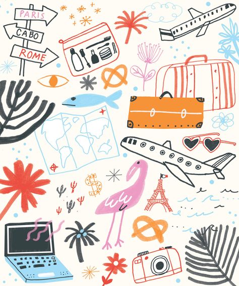 Doodles, Illustrators, Prints, Travel Illustration, Print, Travel Inspired, Travel Art, Poster, Mood Board