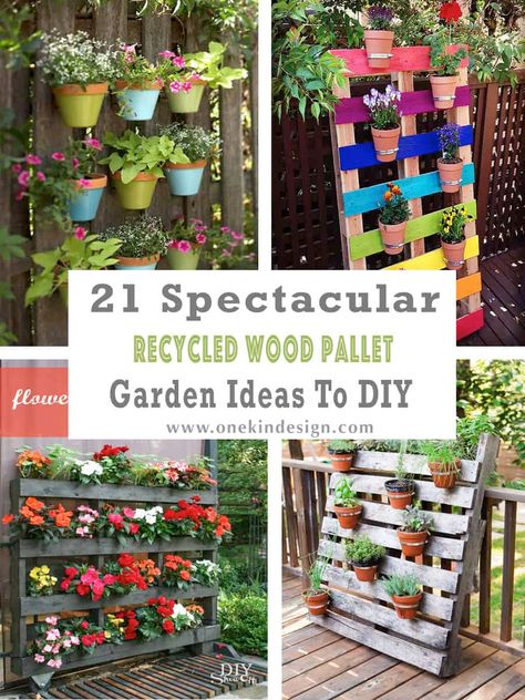 21 Spectacular Recycled Wood Pallet Garden Ideas To DIY Home Décor, Outdoor Pallet Projects, Pallet Garden Ideas Diy, Pallet Garden Projects, Pallet Garden Walls, Pallet Planter Diy, Garden Pallet Decorations, Pallet Planters, Pallet Projects Garden