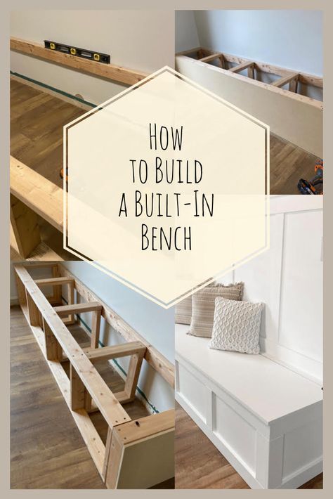 Built-In Bench with Storage - How to Build One Design, House Design, Diy, Home, Dekorasyon, Easy, House, Dapur, Hol