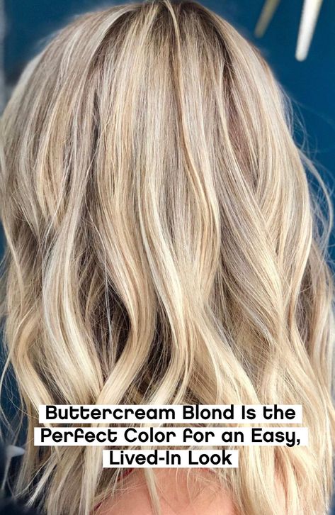 On a scale of one to ten, Buttercream Blond hair is yum 🧁 Balayage, Blondes, Ideas, Hair Colours, Buttery Blonde, Butter Blonde Hair, Butter Blonde Hair Color, Cream Blonde Hair, Hair Colour