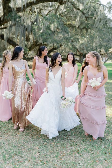 Inspiration, Southern Weddings, Wedding Inspiration, Bridesmaids, Gold Maid Of Honor Dress, Special Dresses, Bridesmaid, Destination Wedding, Maid Of Honour Dresses
