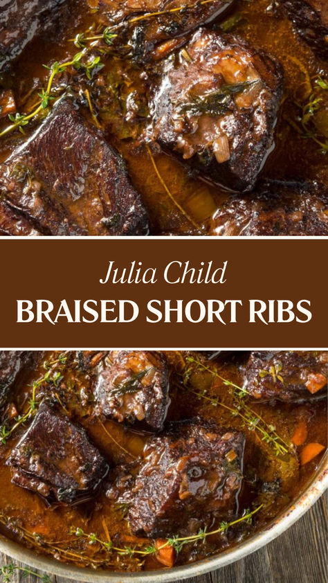 Julia Child Braised Short Ribs Ribs, Beef, Winter, Gravy, Rib Recipes, Beef Recipes, Pop, Beer Braised Short Ribs, Beef Ribs