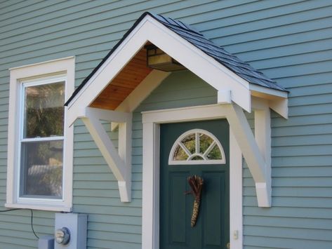 Porch Overhang, Porch Doors, Patio Roof, Porch Design, Front Porch Design, Small Porches, Front Porch, Awning Over Door, Side Porch