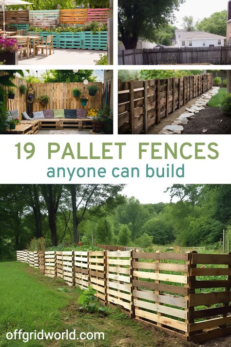 Diy Backyard Fence, Easy Fence Ideas Cheap, Pallet Fence Diy, Outdoor Pallet Projects, Diy Outdoor Wood Projects, Diy Backyard Fence On A Budget, Diy Fence Ideas Cheap, Diy Garden Fence, Pallet Fencing