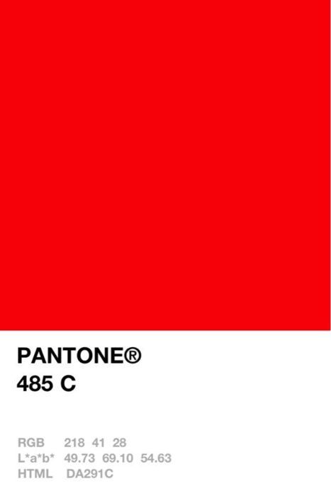 Pantone 485, Red Pantone, Photography Icon, Orange Paint Colors, Pantone Red, Red Paint Colors, Ogilvy Mather, Front Door Paint Colors, Pantone Colour Palettes