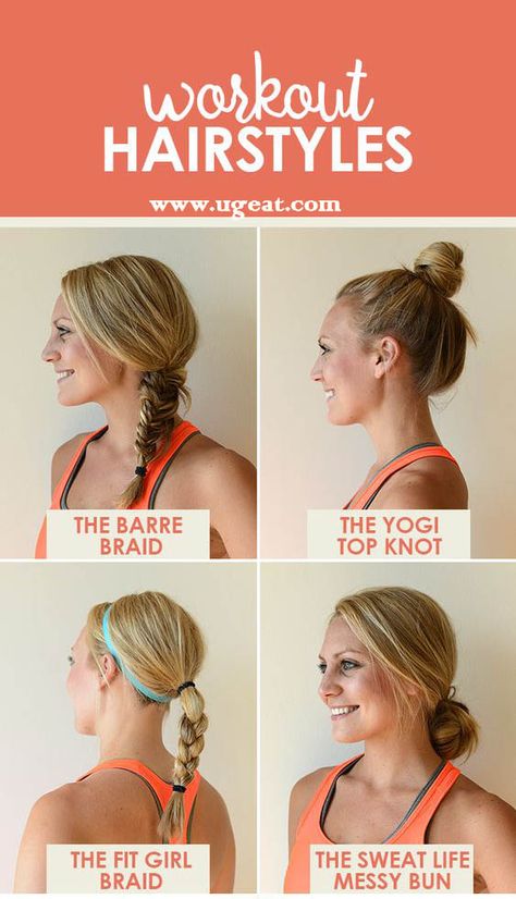 Some special hairstyles for sports. Crossfit, Bodybuilding, Braided Hairstyles, Fitness, Workout Hairstyles, Gym Hairstyles, Messy Bun With Braid, Cute Braided Hairstyles, Braided Top Knots