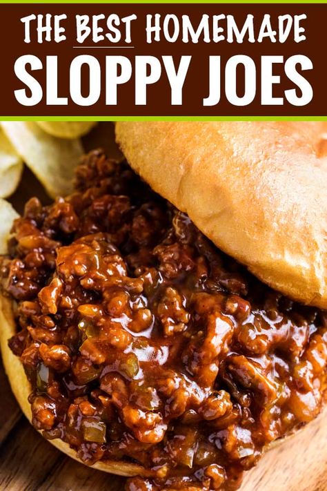 Perfect for quick dinner, these family-favorite homemade sloppy joes are ready in 30 minutes or less!  The silky rich sauce is ultra flavorful with a zesty kick! #sloppyjoes #weeknight Healthy Recipes, Sandwiches, Sloppy Joe Recipe Easy, Homemade Sloppy Joe Recipe, Homemade Sloppy Joes, Sloppy Joes Recipe, Sloppy Joes, Sloppy Joe, Joe Recipe