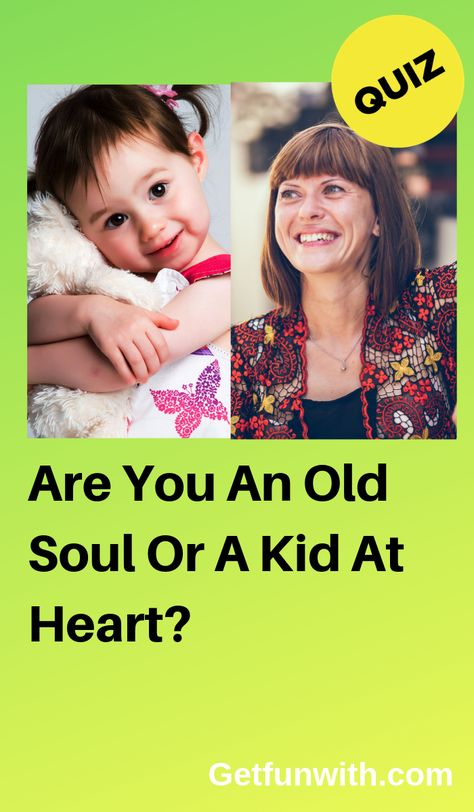Some of us are old souls and others are kids at heart! Is your personality wise and sage or youthful and exuberant? Take these 10 quiz questions and find out if you're an old soul or a kid at heart! #quiz #quizzes #personality Harry Potter, How Old Am I, Personality Quizzes For Kids, Quizzes About Boys, Personality Quiz, Personality Quizzes, Personality Type Quiz, Quote Quiz, Quizzes For Fun