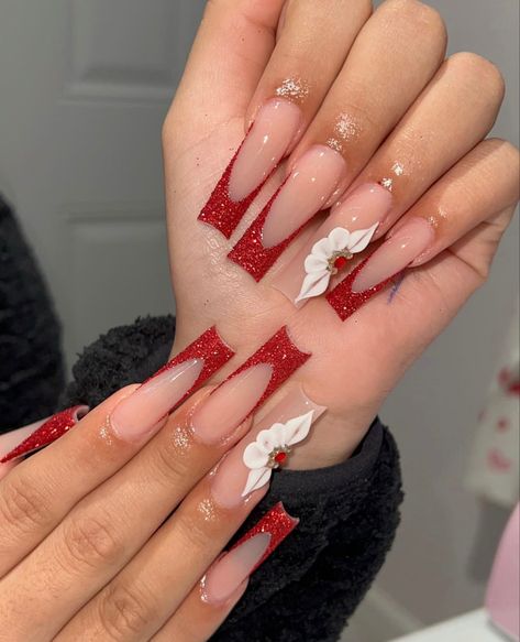 Pink, Design, Nail Ideas, Bling Acrylic Nails, Nail Inspo, Nails Design With Rhinestones, Red Bottom Nails, Prom Nails, Red Acrylic Nails