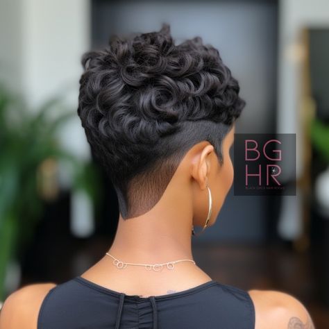 Short Hair, Don’t Care: Pixie Styling Guide for Black Hair – Black Girls Hair Rocks Curly Pixie Hairstyles, Short Pixie Haircuts, Curly Hair Styles Naturally, Women Pixie Cut, Short Hair Pixie Cuts, Curly Hair Styles, Short Natural Hair Styles, Tapered Natural Hair, Short Hair Cuts