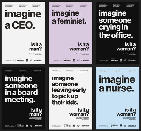 Ad agency CPB London launches 'Imagine' campaign to tackle gender bias | Creative Boom Social Media, Social Media Design, Social Campaign, Copywriting Ads, Ads Creative, Advertising Campaign, Advertising Agency, Copy Ads, Marketing
