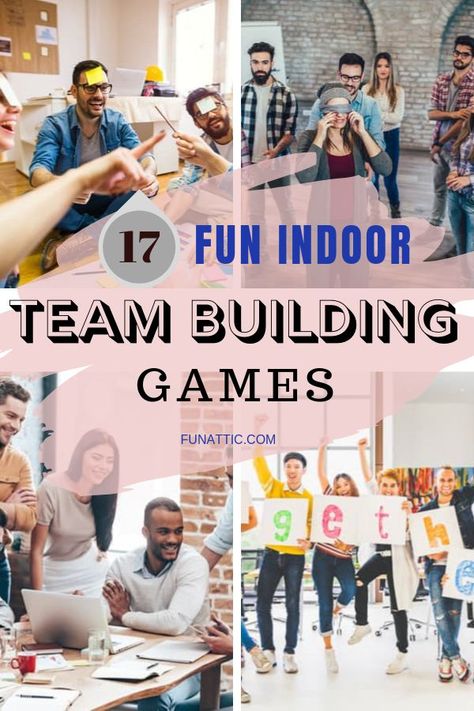 Looking for fun team-building games to play indoors? You're in luck! Here you will find an ultimate guide to group teamwork games perfect for all ages. Give them a try! #IndoorTeamBuildingGamesForKids #IndoorTeamBuildingGamesForWork Group Building Activities Teamwork, Class Team Building, Work Game Ideas, Games For Team Building At Work, Ice Breaker Ideas Team Building, Game For Team Building, Motivational Activities Team Building, Staff Building Activities, Meeting Activities Team Building
