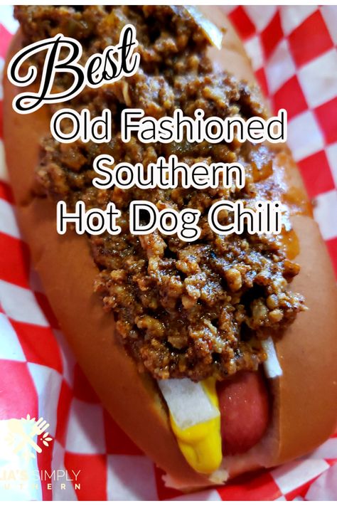 Southern Hot Dog Chili Recipe, Southern Hot Dog Chili, Homemade Hot Dog Chili, Hot Dog Chili Sauce Recipe, Hot Dog Chili Sauce, Easy Hot Dog Chili Recipe, Easy Hot Dog Chili, Best Hot Dog Chili Recipe, Hotdog Chili Recipe