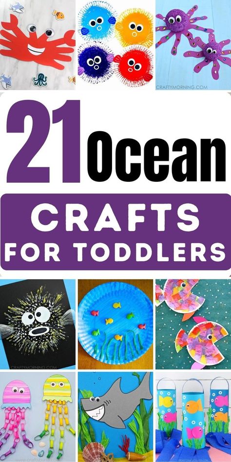 Ocean crafts for toddlers are a great way to get your kids interested in the ocean and its creatures. These ocean crafts for toddlers can be made by the little ones as they learn some basic skills while having fun. The best part about these craft ideas is that they are easy to do, and don’t require much effort from you. Pre K, Crafts, Ocean Crafts Preschool, Ocean Crafts, Ocean Theme Crafts, Ocean Animal Crafts, Under The Sea Crafts, Sea Animal Crafts, Ocean Theme Preschool