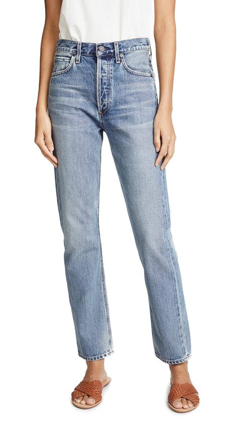The 8 Best-Fitting Straight-Leg Jeans to Buy Right Now | Who What Wear Casual, Outfits, Fashion, Jeans, Clothes, Kleding, Vetements, Outfit, How To Wear
