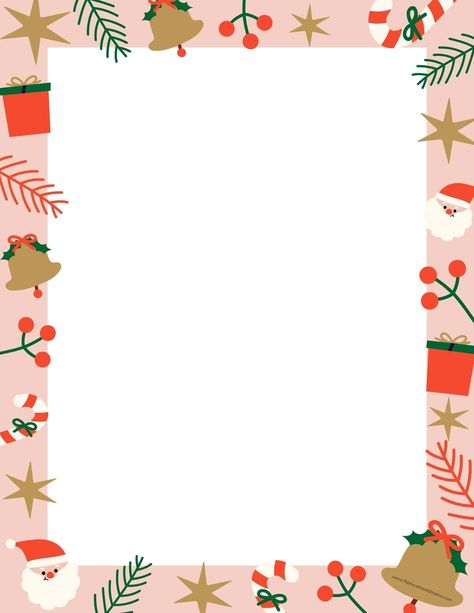 Check out these 30+ free printable Christmas border paper templates that can be used in the classroom or at home for writing paper. Includes several templates with lines. Natal, Printable Holiday Card, Printable Christmas Cards, Christmas Card Templates Free, Holiday Card Template, Christmas Letter Template, Christmas Templates, Christmas Tags Printable, Christmas Card Template