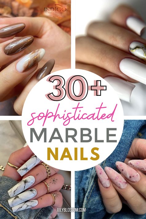 30+ Trendy Marble Nails for a Polished Look - ♡ July Blossom ♡ Almond Nails, Nail Designs, Nail Art Designs, Art, Ideas, Design, Marble Nails, Creative Nails, Marble Nail Designs