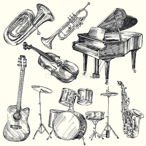 Musicals, Musical Instruments, Jazz, Vintage, Music Instruments, Jazz Music, Jazz Instruments, Music Art, Musical Instruments Drawing