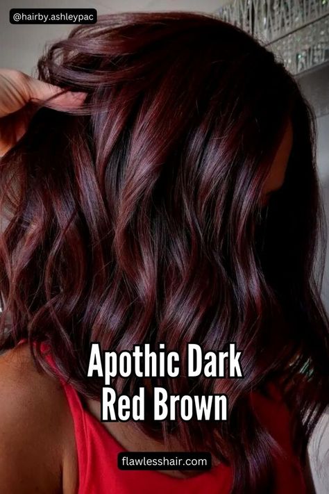 Apothic Dark Red Brown Balayage, Dark Red Hair, Red Brown Hair, Red Hair Color, Burgundy Brown Hair, Burgandy Hair, Red Hair Trends, Burgundy Hair, Red Balayage Hair