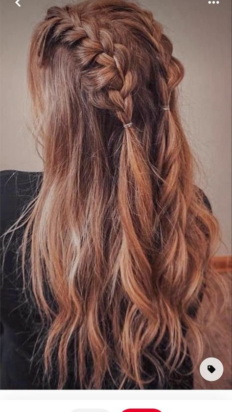 Hairstyle, Braided Hairstyles, Easy Hairstyles For Long Hair, Braids For Long Hair, Cute Hairstyles, Cool Braid Hairstyles, Pretty Hairstyles, Curly Hair Styles, Hairdo For Long Hair