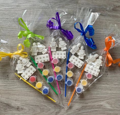 Party Favours, Legos, Lego Party Bags, Lego Party Favors, Boys Party Bag Ideas, Party Bags Kids, Lego Party, Kid Party Favors, Kids Party Bags Fillers