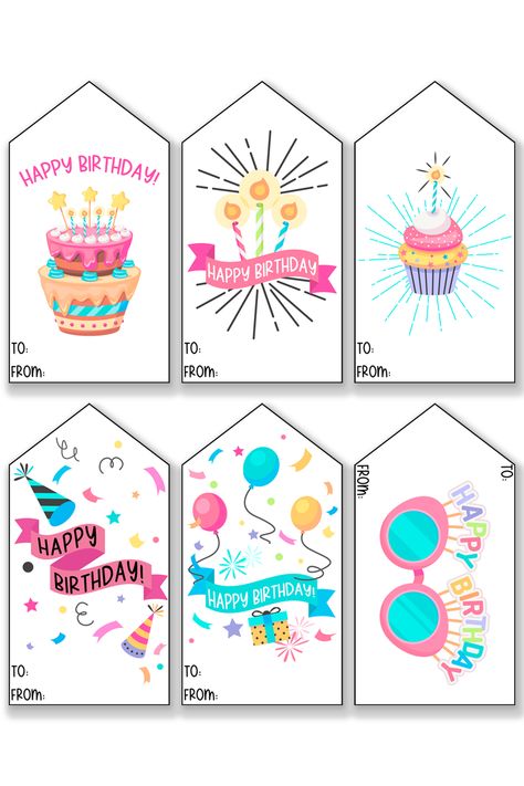 Barbie, Happy Birthday Free Printable, Happy Birthday Tag, Free Birthday Gift Tags, Birthday Gift Tags, Birthday Tags, Birthday Gift Labels, Happy Birthday Gifts, Happy Birthday Printable