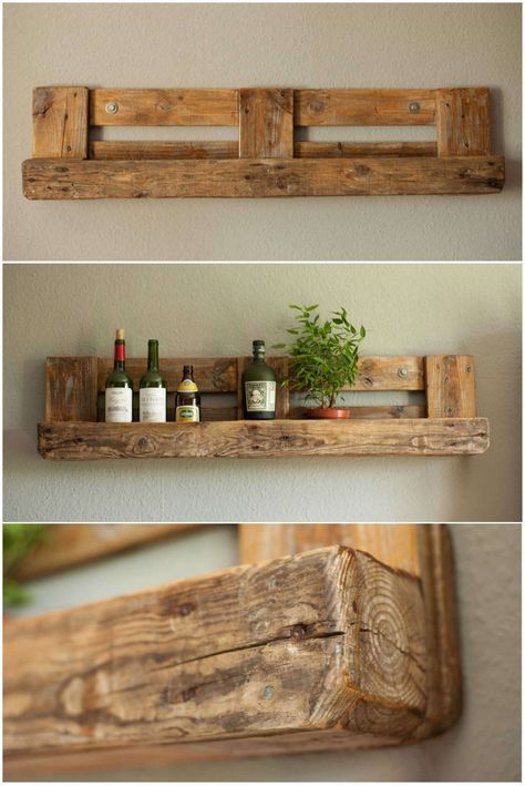 Diy Furniture, Wood Pallets, Recycled Pallets, Repurposed Pallet Wood, Recycled Pallet, Home Decor Items, Rustic Shelves, Wood Pallet Projects, Diy Pallet Projects
