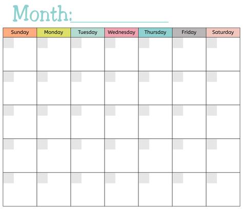 Blank Monthly Calendar Printable Free Organisation, Planners, Pre K, Monthly Budget Printable, Monthly Planning Calendar, Free Calendars To Print, Monthly Planner Printable, Monthly Schedule Template, Monthly Calendar Printable
