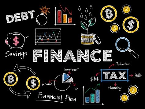 Finance and financial performance concep... | Free Vector #Freepik #freevector #background #money #black-background #black Income, Investing, Finance, Debt, Deduction, How To Plan, Income Tax