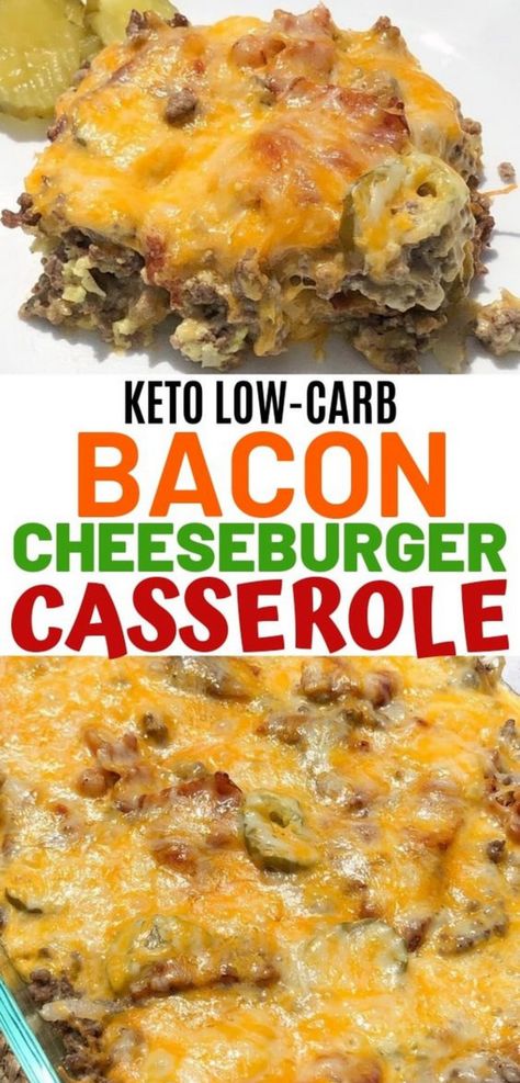Pasta, Bacon, Muffin, Pizzas, Lunches, Low Carb Recipes, Healthy Recipes, Bacon Cheeseburger Casserole, Cheeseburger Cups Keto