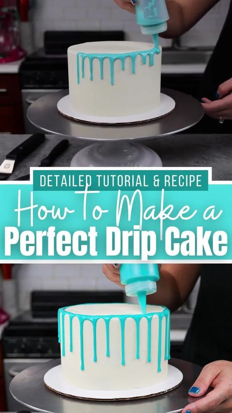 Cake Decorating Tips, Cake Decorating Techniques, Cake, Dessert, How To Make Cake Dripping Recipe, How To Make Cake, Icing Recipe, Drop Cake, Cake Icing