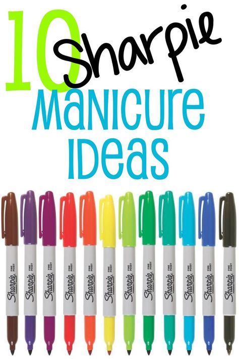 Pedicure, Manicures, Nail Tutorials, How To Do Nails, Sharpie Nails, Easy Nail Art, Sharpies, Beauty Nails, Nail Tips